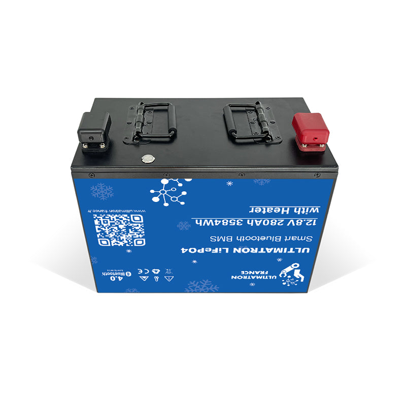 Ultimatron LiFePO4 Lithium Battery 12.8V 280Ah With Bluetooth And Smart BMS Integrated And Heater Dup